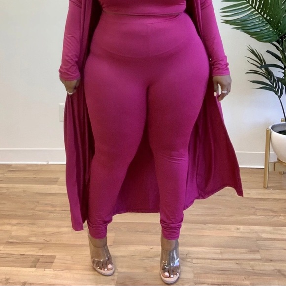 3 piece tank, pants, and cardigan set. Brand new - Picture 3 of 3